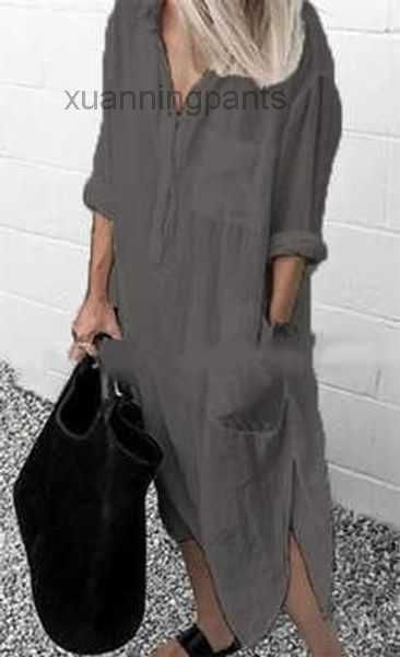 summer dress linen maxi shirt ladies elegant female tunic long white fg0d, White;black
summer dress linen maxi shirt ladies elegant female tunic long white fg0d, White;black