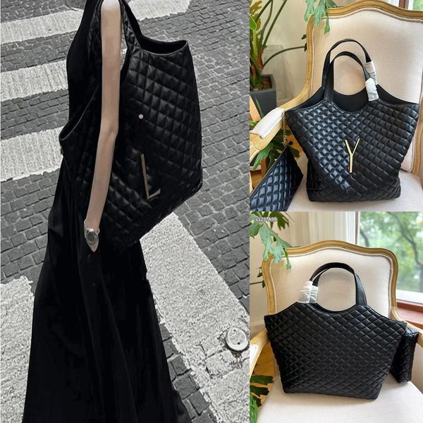 designer bag logo square leather tote bag women's bag tote shopping bag icare shopping bag carrying bag shoulder bag underarm large bag