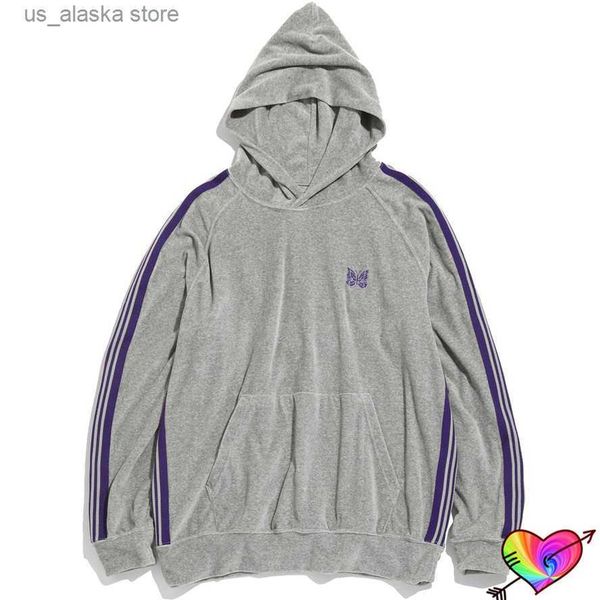 men's hoodies sweatshirts 2022 grey velvet needles hoodie men women purple stripe 1 1 embroidery butterfly needles awge hoodie hooded s, Black
men's hoodies sweatshirts 2022 grey velvet needles hoodie men women purple stripe 1 1 embroidery butterfly needles awge hoodie hooded s, Black