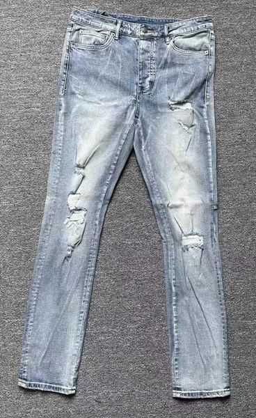 2023 kusbi jeans mens designers pants ksb men's spring/summer washed worn-out with holes slim fitting stretch 30-4085zfkyxy, Blue
2023 kusbi jeans mens designers pants ksb men's spring/summer washed worn-out with holes slim fitting stretch 30-4085zfkyxy, Blue