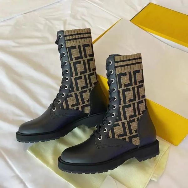 ankle boots socks shoes martin boot fashion knitted elastic designer lace-up leather lady letter large size 35-42 with box, Black
ankle boots socks shoes martin boot fashion knitted elastic designer lace-up leather lady letter large size 35-42 with box, Black
