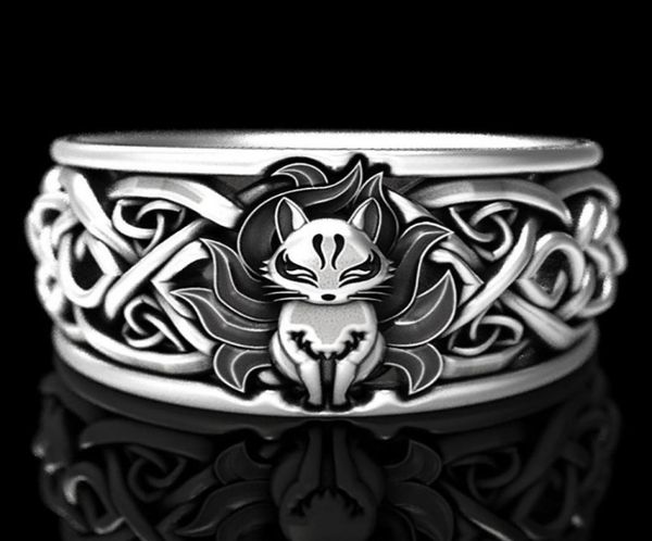 viking gothic ring vintage fine silver color nine tailed fox ring for women men steampunk party halloween jewelry gifts7404847
viking gothic ring vintage fine silver color nine tailed fox ring for women men steampunk party halloween jewelry gifts7404847
