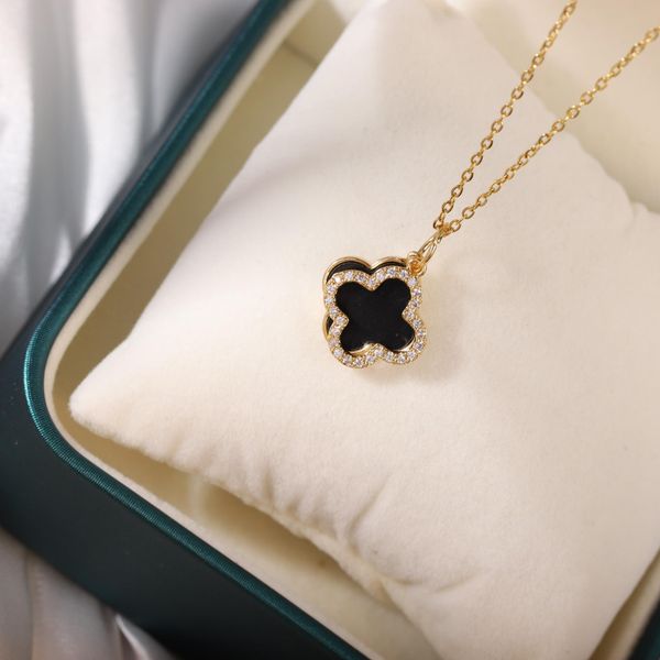 2023 the latest exquisite shape necklace created for lady double -layer black and white diamond lucky grass pendant collar chain net red acc, Silver
2023 the latest exquisite shape necklace created for lady double -layer black and white diamond lucky grass pendant collar chain net red acc, Silver