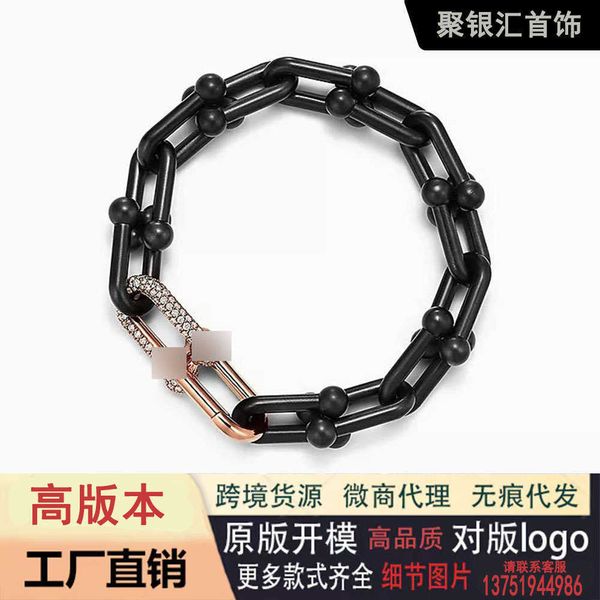 high version tiffay v gold material 925 silver fashion cool versatile personalized new u-shaped diamond black bracelet
high version tiffay v gold material 925 silver fashion cool versatile personalized new u-shaped diamond black bracelet