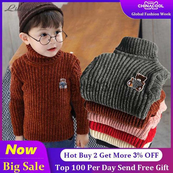 cardigan sweater with bear pure winter boy girl kid thick knitted turtleneck shirts solid high collar pullover fluff sweater j230801, Blue
cardigan sweater with bear pure winter boy girl kid thick knitted turtleneck shirts solid high collar pullover fluff sweater j230801, Blue