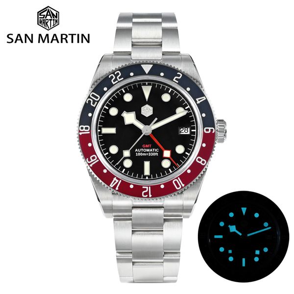 wristwatches san martin nh34 gmt men luxury watch bidirectional aluminum bezel automatic mechanical sapphire 100m waterproof date 230731, Slivery;brown
wristwatches san martin nh34 gmt men luxury watch bidirectional aluminum bezel automatic mechanical sapphire 100m waterproof date 230731, Slivery;brown