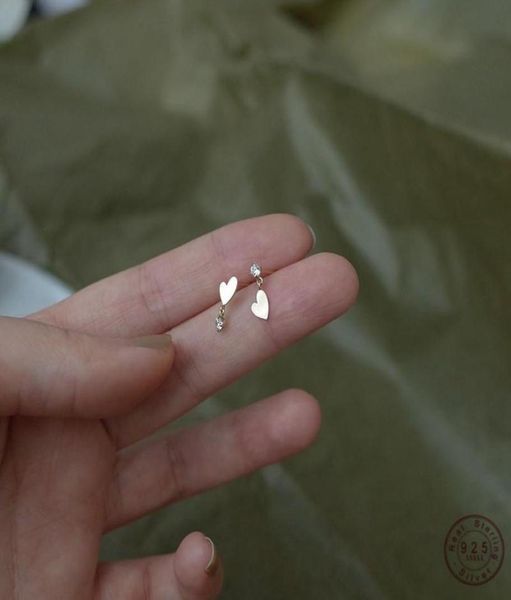 stud 925 sterling silver plating 14k gold simple crystal heart asymmetrical earrings women romantic sweet birthday jewelry gift1700699, Golden;silver
stud 925 sterling silver plating 14k gold simple crystal heart asymmetrical earrings women romantic sweet birthday jewelry gift1700699, Golden;silver
