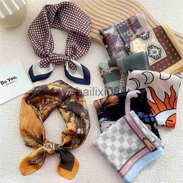 scarves 53cm small silk scarf women spring square scarves thin strip with suit scarf retro french tie bag headband scarves fj692 j230801, Blue;gray
scarves 53cm small silk scarf women spring square scarves thin strip with suit scarf retro french tie bag headband scarves fj692 j230801, Blue;gray