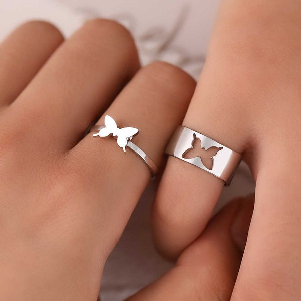 stainless steel rings new vintage butterfly heart crown goth fashion adjustable couple ring for women jewelry engagement wedding, Silver
stainless steel rings new vintage butterfly heart crown goth fashion adjustable couple ring for women jewelry engagement wedding, Silver