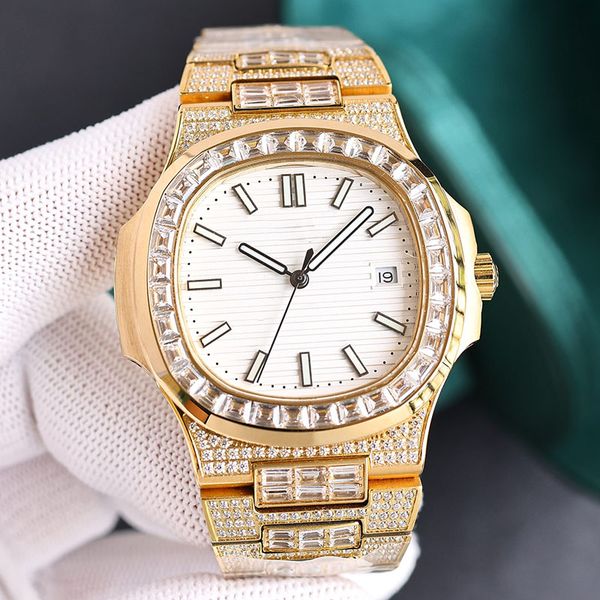 mens watch automatic mechanical movement 40mm watch classic diamond business sapphire designer waterproof luxes stainless steel strap, Slivery;brown
mens watch automatic mechanical movement 40mm watch classic diamond business sapphire designer waterproof luxes stainless steel strap, Slivery;brown