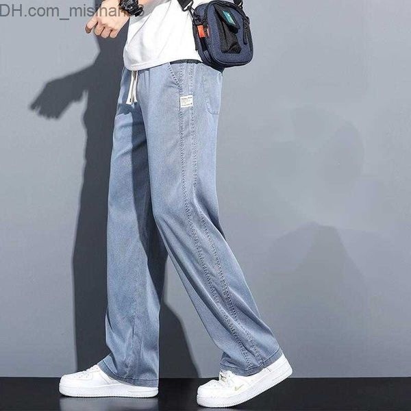 men's pants summer new soft lyocell fabric men's jeans thin loose straight denim pants brushed korean trend plus size casual trous, Black
men's pants summer new soft lyocell fabric men's jeans thin loose straight denim pants brushed korean trend plus size casual trous, Black
