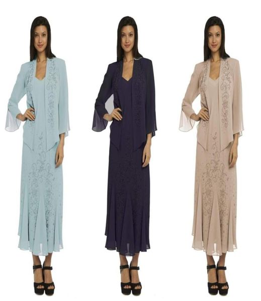 classy beaded mother of the bride dresses with long sleeve jacket vneck wedding guest dress ankle length plus size chiffon evenin9466006, Black;red
classy beaded mother of the bride dresses with long sleeve jacket vneck wedding guest dress ankle length plus size chiffon evenin9466006, Black;red