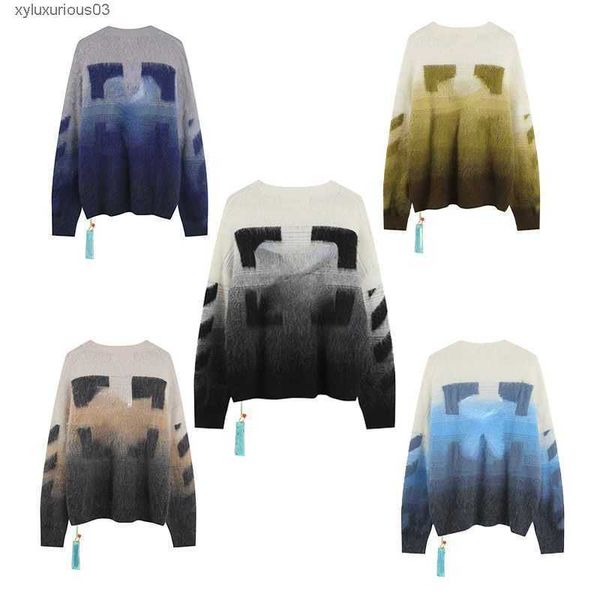 off men hoodie designer knitted sweater mohair gradual arrow sweaters women loose couple undercoat round neck pullover coat, Black
off men hoodie designer knitted sweater mohair gradual arrow sweaters women loose couple undercoat round neck pullover coat, Black