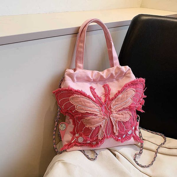women's designer butterfly decoration tote drawstring bucket bags autumn and winter new canvas clash color chain shoulder bags 0814
women's designer butterfly decoration tote drawstring bucket bags autumn and winter new canvas clash color chain shoulder bags 0814