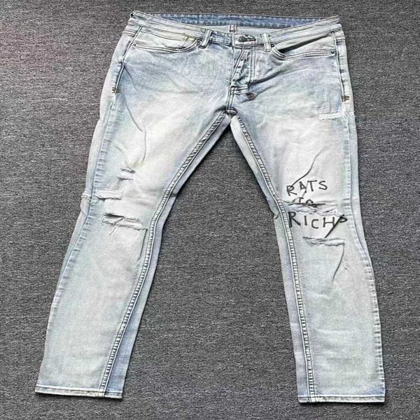2023 kusbi jeans mens designers pants ksb men's spring/summer washed worn-out with holes slim fitting stretch 30-40ffkmo86v, Blue
2023 kusbi jeans mens designers pants ksb men's spring/summer washed worn-out with holes slim fitting stretch 30-40ffkmo86v, Blue