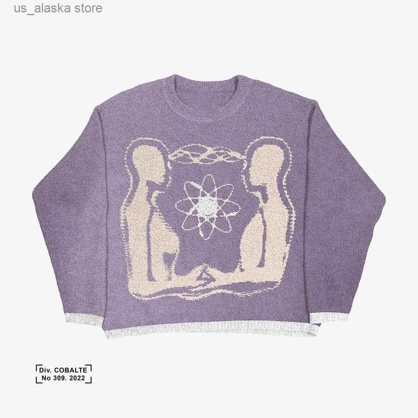 men's sweaters men's pullovers sweaters portrait magic ritual women's knitted streetwear maiden oversized harajuku o neck kni, White;black
men's sweaters men's pullovers sweaters portrait magic ritual women's knitted streetwear maiden oversized harajuku o neck kni, White;black