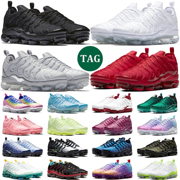 

running shoes tn plus men women multi color triple black white bright crimson barely volt lemon lime be ture cool grey mens trainer sports s