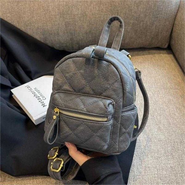 women's diamond lattice shoulder bag niche design backpack fashion travel commuter small schoolbag 01423
women's diamond lattice shoulder bag niche design backpack fashion travel commuter small schoolbag 01423