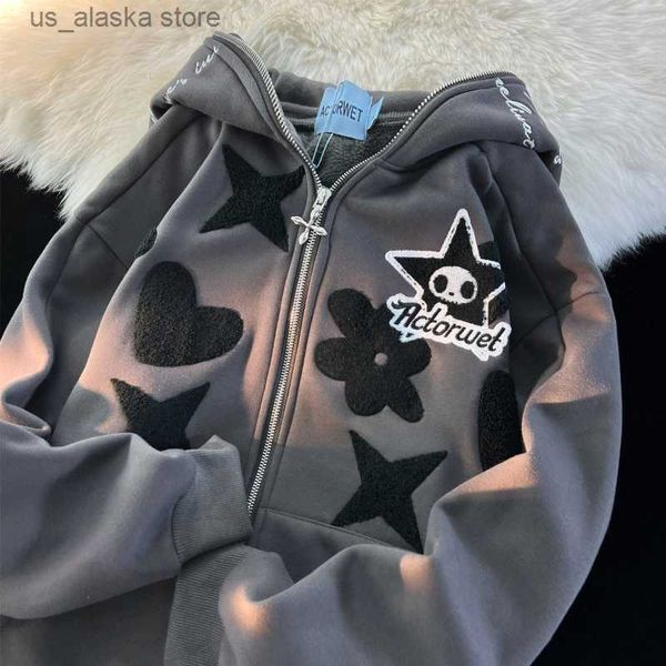 men's hoodies sweatshirts y2k kawaii clothes harajuku full zip up hoodie women men gothic web sweatshirt hip hop grunge lovers oversize, Black
men's hoodies sweatshirts y2k kawaii clothes harajuku full zip up hoodie women men gothic web sweatshirt hip hop grunge lovers oversize, Black