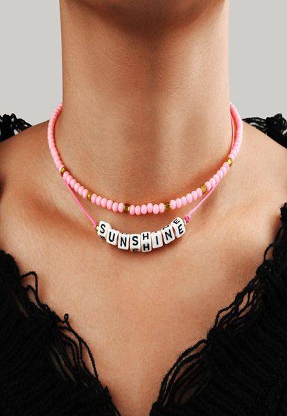 women fashion choker pendant necklace 2021 charm colorful beads letter multilayer chokers necklaces bohemian beach neck chain boh9946084, Golden;silver
women fashion choker pendant necklace 2021 charm colorful beads letter multilayer chokers necklaces bohemian beach neck chain boh9946084, Golden;silver