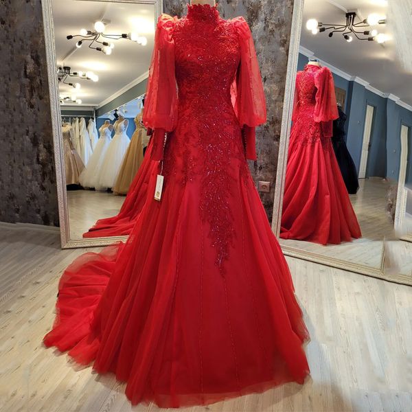 red luxury high neck evening dresses 2023 crystal beading applique lace tull long sleeved a-line evening gowns vestidos de noche, Black;red
red luxury high neck evening dresses 2023 crystal beading applique lace tull long sleeved a-line evening gowns vestidos de noche, Black;red