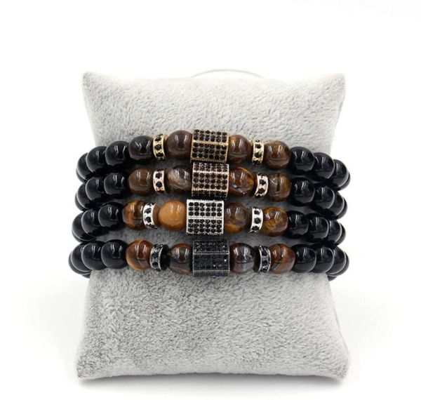 charm bracelets fashion mens matte onyx stone tiger eye combination with cubic zircon elastic stretch bracelet jewelry gift5666507, Golden;silver
charm bracelets fashion mens matte onyx stone tiger eye combination with cubic zircon elastic stretch bracelet jewelry gift5666507, Golden;silver