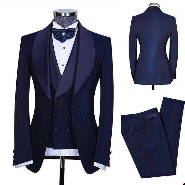 denim fabric 3 pieces wedding tuxedos men suits handsome shawl lapel one button customize coat vest pants fashion formal prom party tailored, Black;gray
denim fabric 3 pieces wedding tuxedos men suits handsome shawl lapel one button customize coat vest pants fashion formal prom party tailored, Black;gray