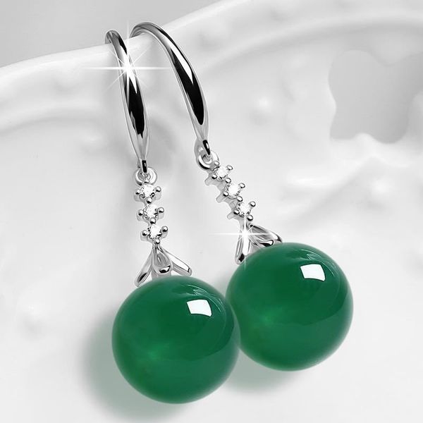 temperament plated silver earrings female chalcedony green agate earrings, Golden;silver
temperament plated silver earrings female chalcedony green agate earrings, Golden;silver