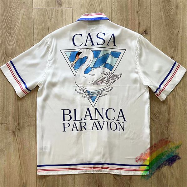 men's casual shirts white hawaiian casablanca shirt men women 1 1 swan print silk shirts 230801, White;black
men's casual shirts white hawaiian casablanca shirt men women 1 1 swan print silk shirts 230801, White;black