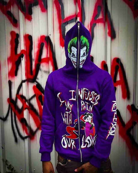 men's hoodies sweatshirts y2k zipper hoodie harajuku hip hop gotham clowns graphic print oversized hoodie sweatshirt men new gothic jac, Black
men's hoodies sweatshirts y2k zipper hoodie harajuku hip hop gotham clowns graphic print oversized hoodie sweatshirt men new gothic jac, Black