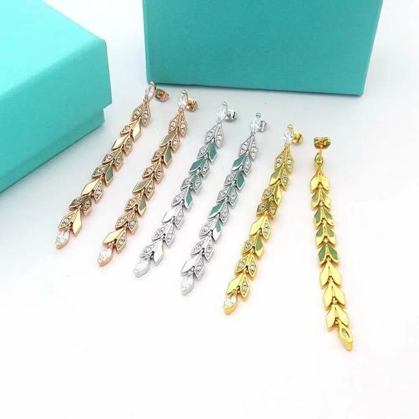 brand luxury wheat designer series stud earrings necklaces bangle rings jewelry 925 silver bling shining diamond crystal long tassel earings, Golden;silver
brand luxury wheat designer series stud earrings necklaces bangle rings jewelry 925 silver bling shining diamond crystal long tassel earings, Golden;silver
