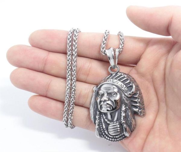 316 stainless steel indian pendant punk biker men gothic style 316l stainless steel chief head necklace282a8160219, Silver
316 stainless steel indian pendant punk biker men gothic style 316l stainless steel chief head necklace282a8160219, Silver