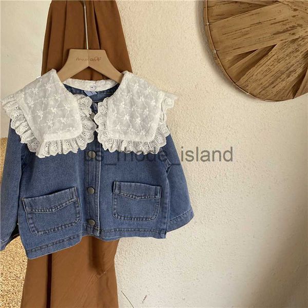 jackets cute lace turn down collar denim jackets for baby girls spring autumn korean style long sleeve jean coats kids girl outerwear x0730, Blue;gray
jackets cute lace turn down collar denim jackets for baby girls spring autumn korean style long sleeve jean coats kids girl outerwear x0730, Blue;gray