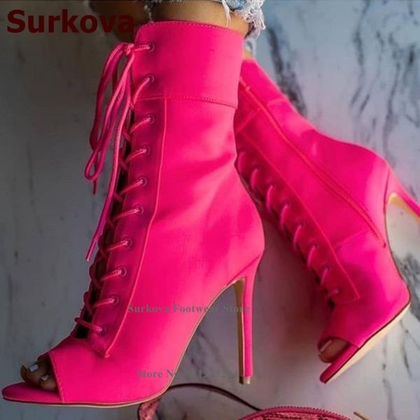 boots surkova pink neon yellow stretch lycra ankle boots thin high heel open toe short booties cross strap lace-up dress shoes size46 230801, Black
boots surkova pink neon yellow stretch lycra ankle boots thin high heel open toe short booties cross strap lace-up dress shoes size46 230801, Black
