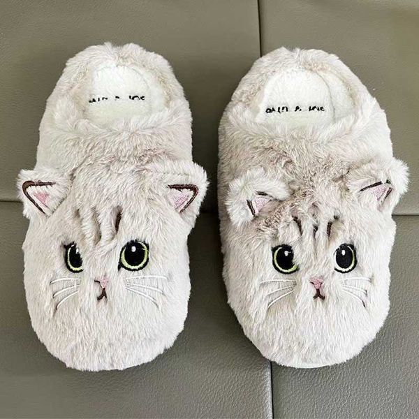 slippers 2022 cute cat women slippers winter home indoor floor slippers shoes female animal furry slippers winter warm cotton slides, Black
slippers 2022 cute cat women slippers winter home indoor floor slippers shoes female animal furry slippers winter warm cotton slides, Black