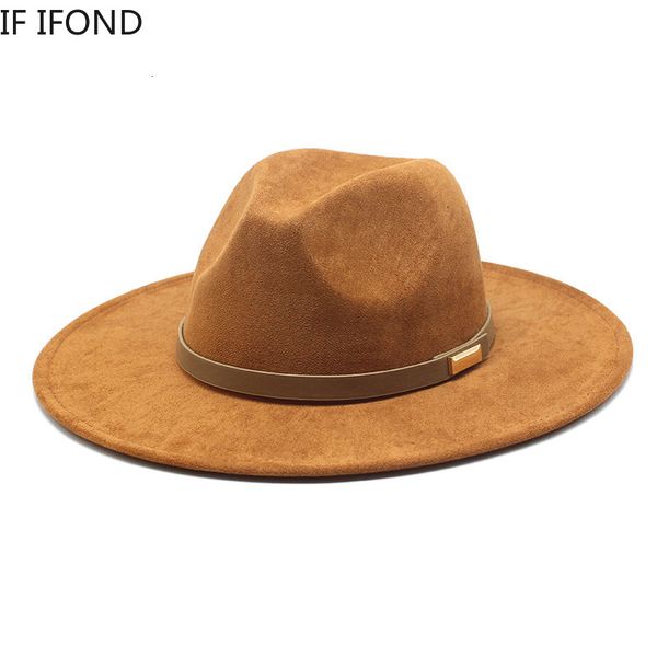 wide brim hats bucket vintage suede felt fedoras women men western cowboy hat panama trilby formal party cap 230801, Blue;gray
wide brim hats bucket vintage suede felt fedoras women men western cowboy hat panama trilby formal party cap 230801, Blue;gray