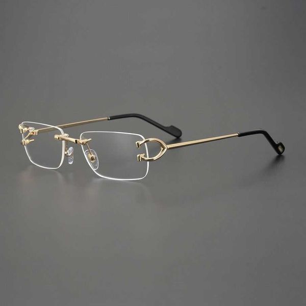 2023 new luxury designer sunglasses kajia men's and women's frameless simple fashion pure titanium business myopia lens frame, White;black
2023 new luxury designer sunglasses kajia men's and women's frameless simple fashion pure titanium business myopia lens frame, White;black