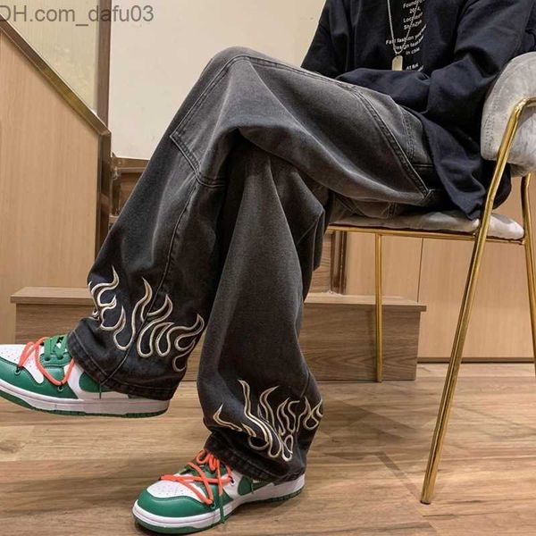 men's jeans men's jeans 2023 fashion flame embroidery black baggy men pants y2k clothes straight hip hop vintage denim trousers pa, Blue
men's jeans men's jeans 2023 fashion flame embroidery black baggy men pants y2k clothes straight hip hop vintage denim trousers pa, Blue