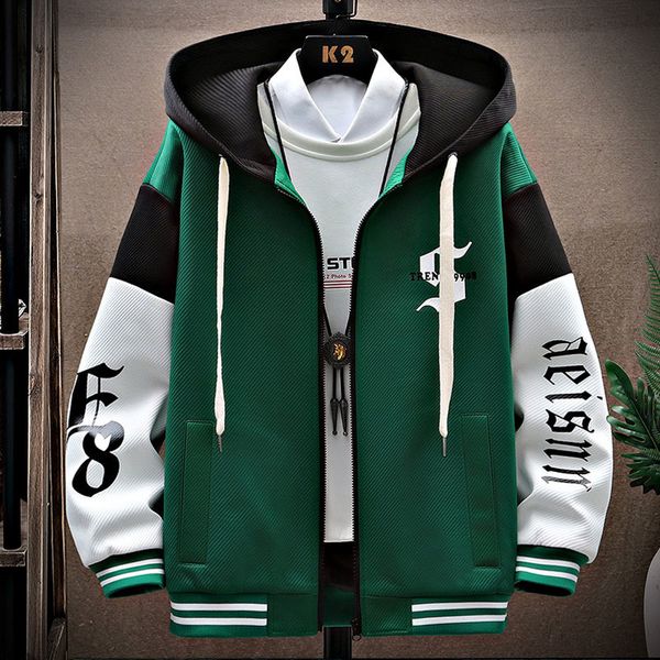 men's jackets hip hop hooded baseball jackets mens harajuku letter printed patchwork coats streetwear casual loose varsity jakcet green, Black;brown
men's jackets hip hop hooded baseball jackets mens harajuku letter printed patchwork coats streetwear casual loose varsity jakcet green, Black;brown