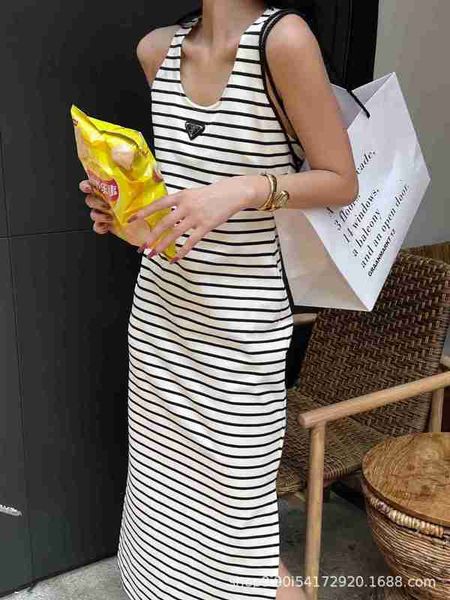 basic & casual dresses designer 23 summer new classic stripe triangle split tank dress wear with a lazy style genc, Black;gray
basic & casual dresses designer 23 summer new classic stripe triangle split tank dress wear with a lazy style genc, Black;gray