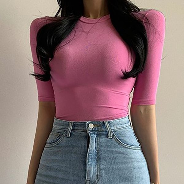 women's t shirt solid thin t shirt women cotton short sleeve slim basic shirts woman korean style clothes tee femme pink 2023 summer 23, White
women's t shirt solid thin t shirt women cotton short sleeve slim basic shirts woman korean style clothes tee femme pink 2023 summer 23, White
