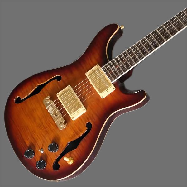 custom f-hole jazz electric guitar, metal accessories, tiger flame maple jazz guitar body
custom f-hole jazz electric guitar, metal accessories, tiger flame maple jazz guitar body
