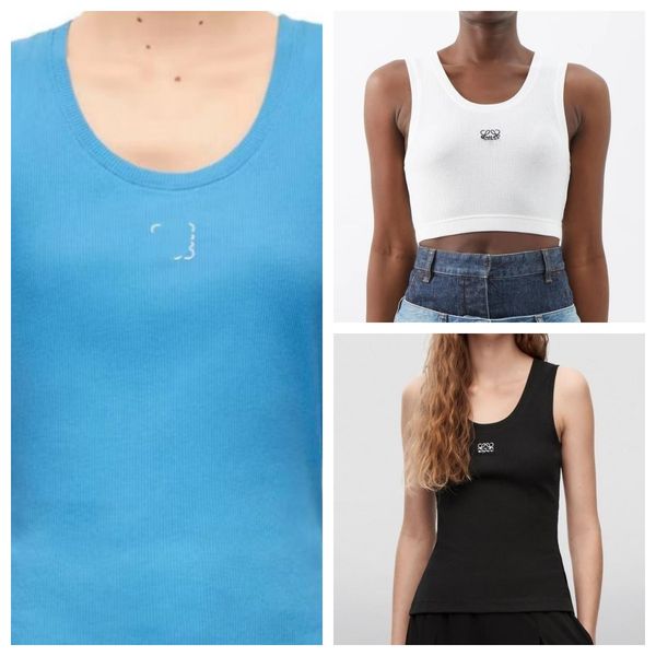 womens tank t-shirt anagram regular cropped cotton jersey camis female femme knits tees designer embroidery knitted vest sport breathable y, White
womens tank t-shirt anagram regular cropped cotton jersey camis female femme knits tees designer embroidery knitted vest sport breathable y, White