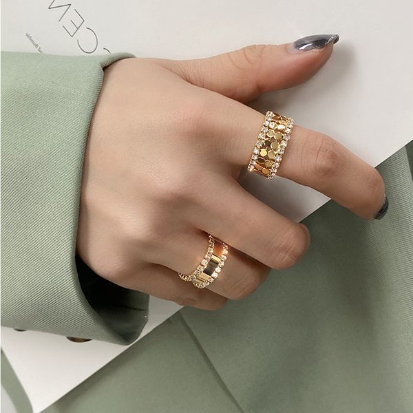 ins cubic zircon opening rings finger ring jewelry ladies crystal fashion ring, Silver
ins cubic zircon opening rings finger ring jewelry ladies crystal fashion ring, Silver
