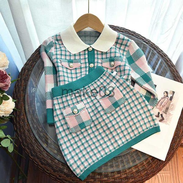 cardigan 2022 autumn girls' plaid set children's temperfament knitwear fashion doll collar baby cardigan pocket skirt 2pcs clothin, Blue
cardigan 2022 autumn girls' plaid set children's temperfament knitwear fashion doll collar baby cardigan pocket skirt 2pcs clothin, Blue
