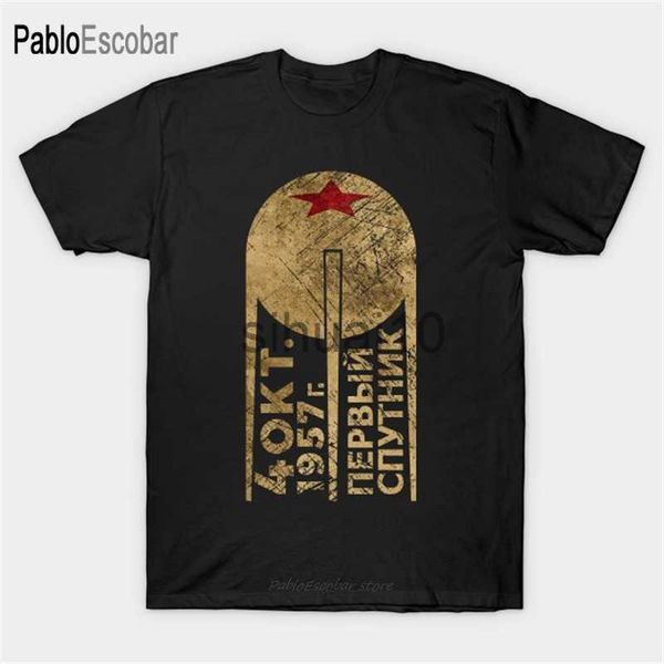 men's t-shirts summer cotton t-shirt men brand tshirt cccp sputnik 1 first satellite t-shirt male tees fashion euro size j230731, White;black 
men's t-shirts summer cotton t-shirt men brand tshirt cccp sputnik 1 first satellite t-shirt male tees fashion euro size j230731, White;black