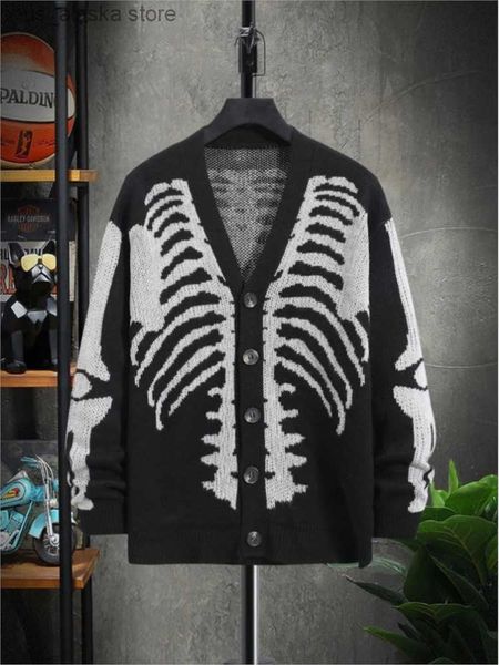 men's sweaters harajuku retro men's skull printed long sleeve cardigan sweater cardigan v-neck button down coat t230801, White;black
men's sweaters harajuku retro men's skull printed long sleeve cardigan sweater cardigan v-neck button down coat t230801, White;black