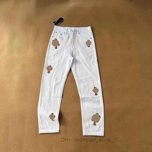 

2023 ch men's pants jeans designer make old washed straight trousers heart prints women men long style wbe5 hearts purple 1 dm4g, Blue