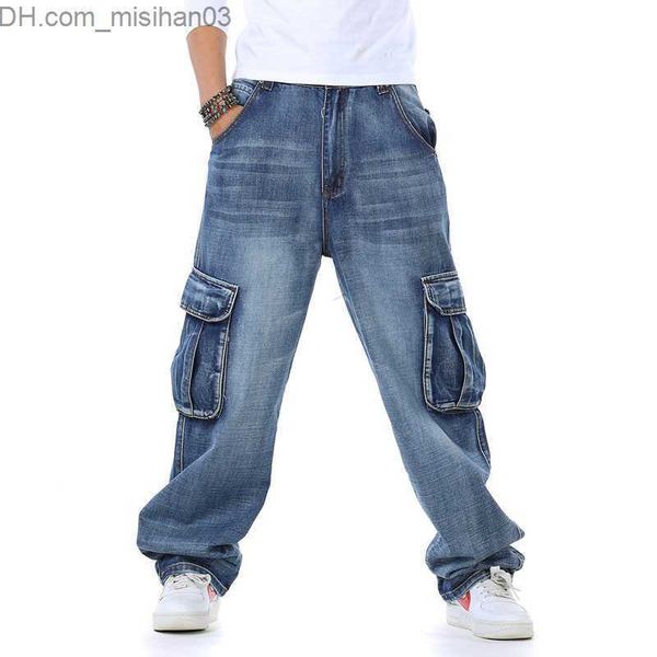 men's pants oversized 46 loose jeans men's denim pants straight pocket casual street clothing hip-hop brand blue wide leg freight, Black
men's pants oversized 46 loose jeans men's denim pants straight pocket casual street clothing hip-hop brand blue wide leg freight, Black