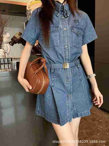 basic & casual dresses designer 23 summer new belt denim dress short sleeve shirt cut with waist for fashion lfg7, Black;gray
basic & casual dresses designer 23 summer new belt denim dress short sleeve shirt cut with waist for fashion lfg7, Black;gray